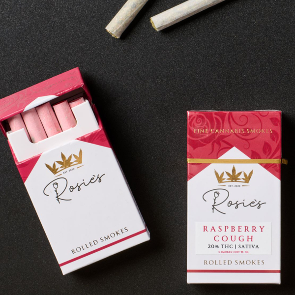 Photograph of product: Rosie's Reds Pre-Roll | 5 Pack | Raspberry Cough