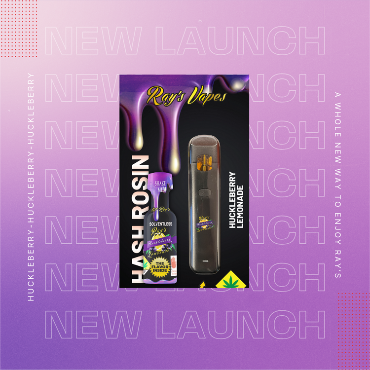 Photograph of Product: Disposable Vape Huckleberry Lemonade (Flavored Hash Rosin) dtp