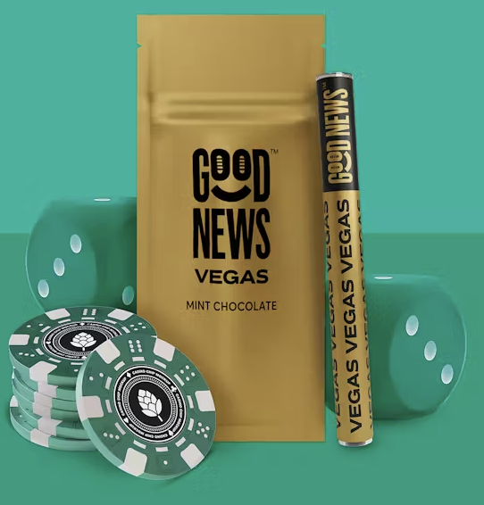 Photograph of product: GOOD NEWS VEGAS MINT CHOCOLATE DISPOSABLE .3MG