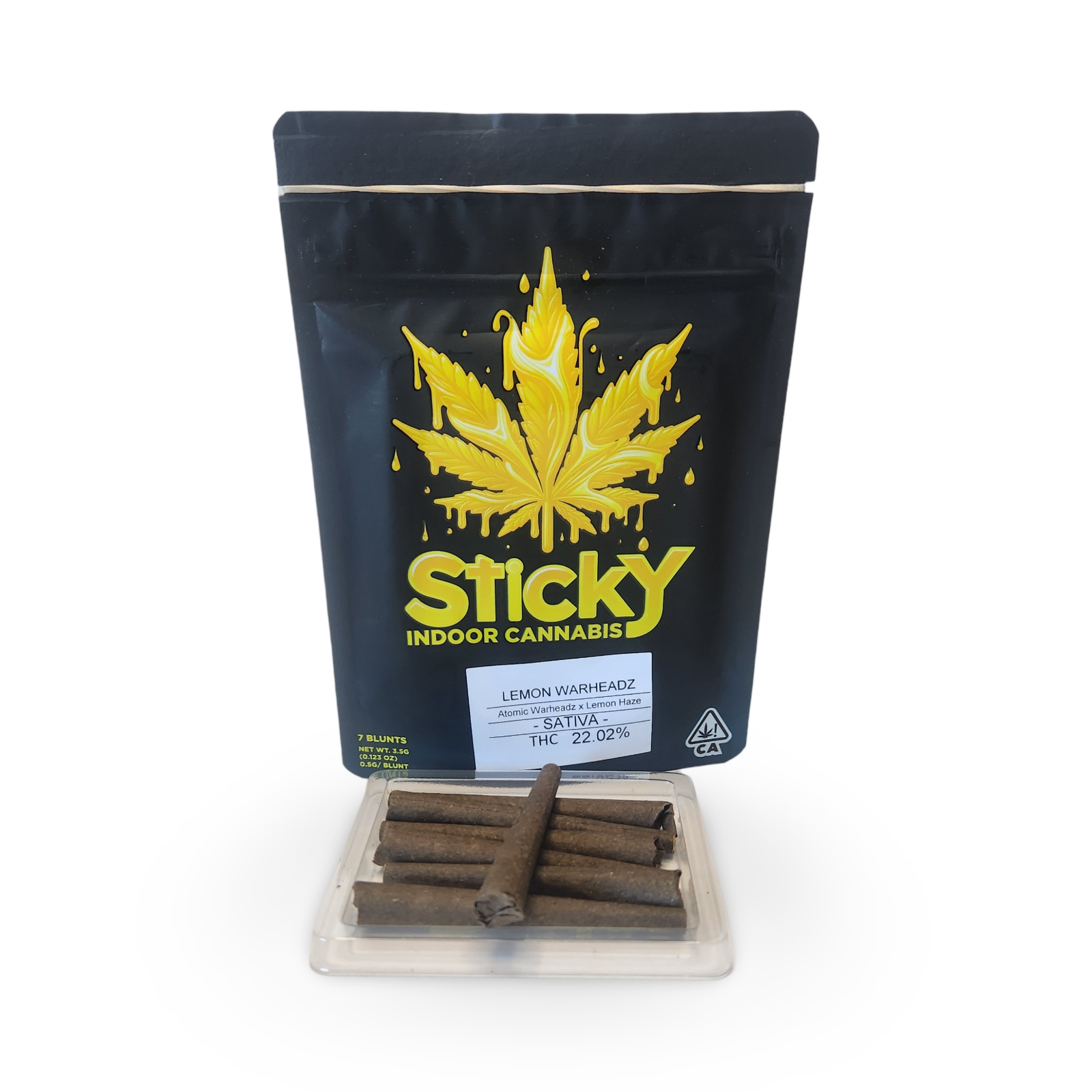 Photograph of Product: Sticky - OG Kush - 3.5g - 7Pk Hemp Blunts - Indica