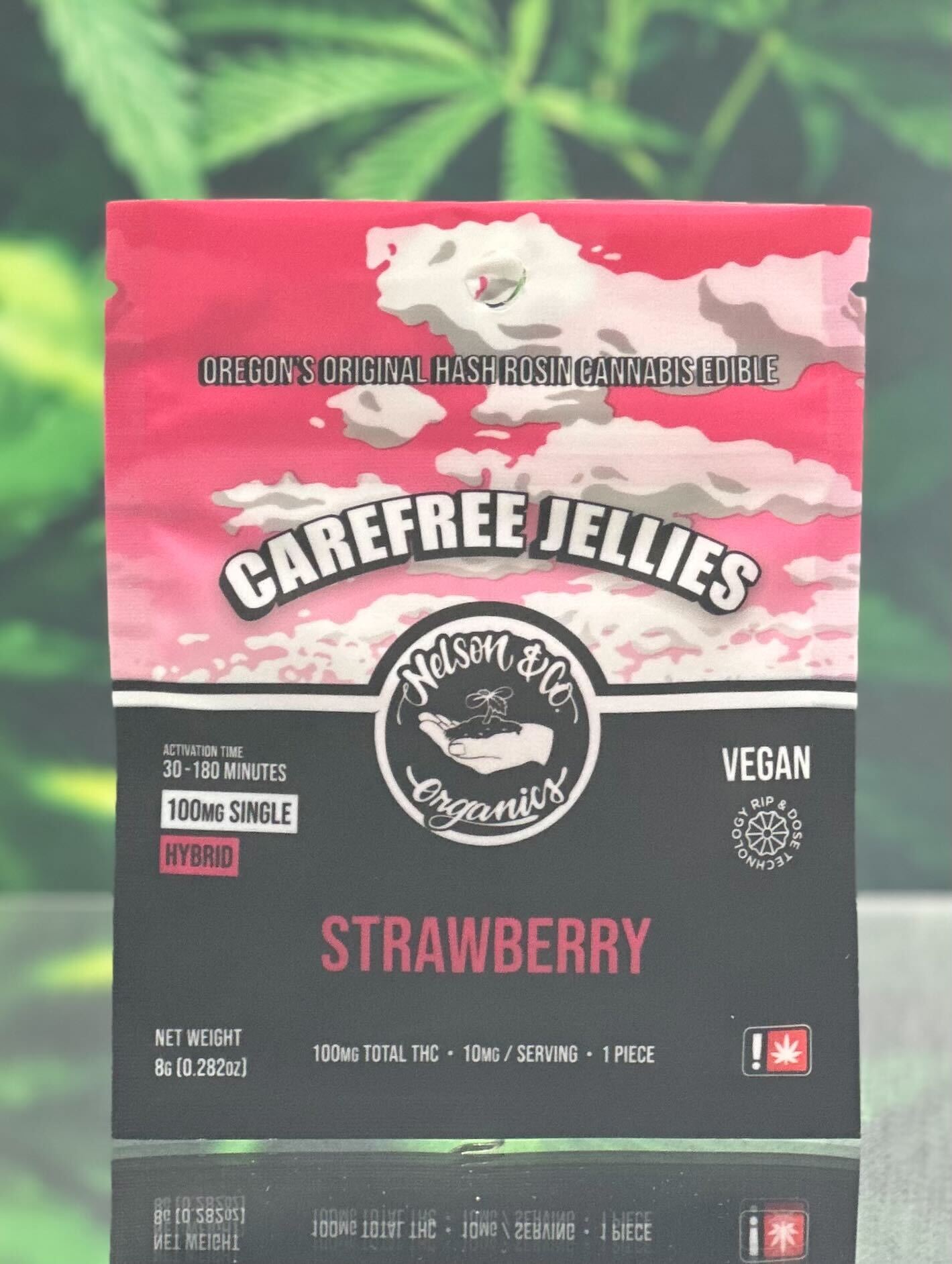 Photograph of product: Live Rosin Carefree Jelly | Strawberry | 100mg
