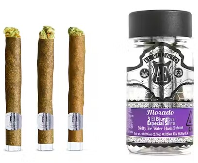 Photograph of product: Morado [I] - Especial Silver au chocolat Infused Bluntito 3PK