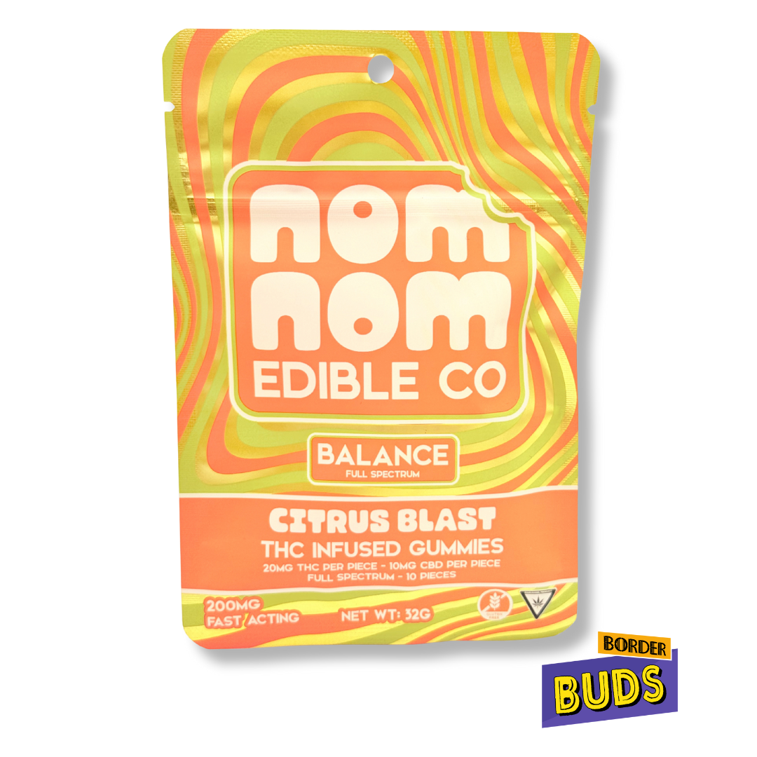 Photograph of product: Citrus Blast | Nom Nom | 200mg | Balance Gummies