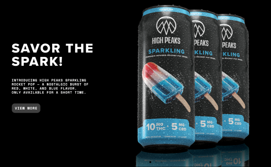 Photograph of product: High Peaks | 10mg Single Can | Rocket Pop