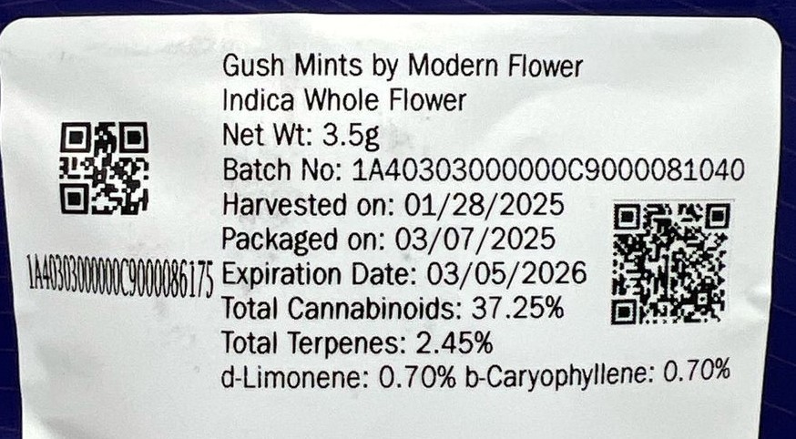 Photograph of Product: Modern Gush Mints 3.5g