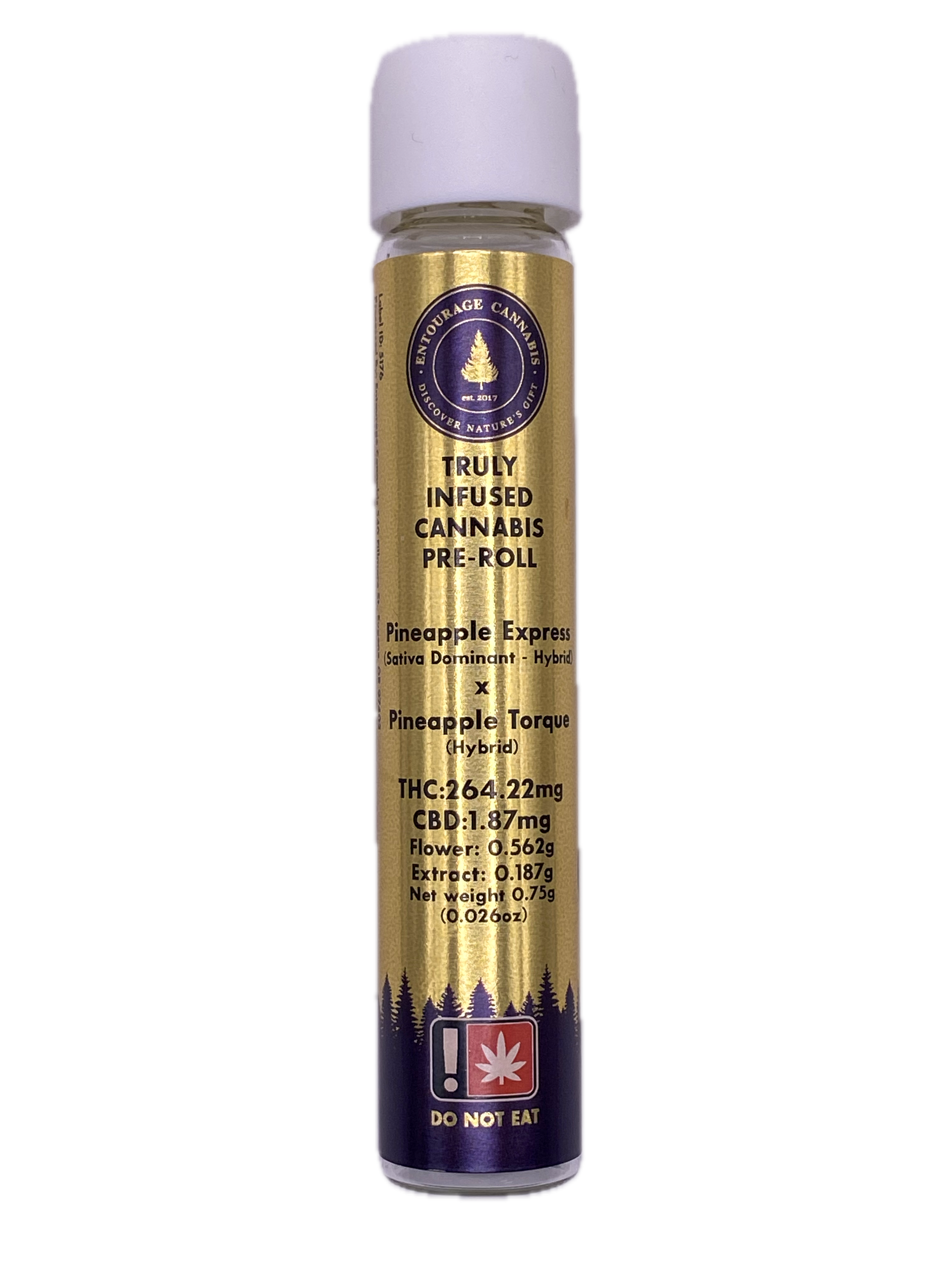 Photograph of product: CBDISCOVERY - INFUSED PREROLL - 0.75G - PINEAPPLE EXPRESS x PINEAPPLE TORQUE