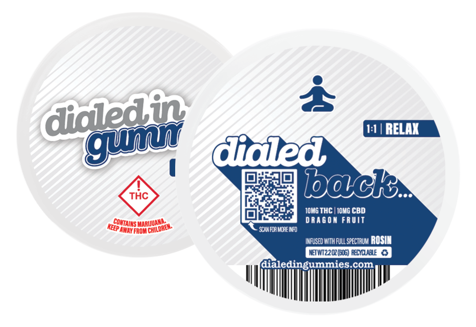 Photograph of product: Dialed-In | Gummies | Relax CBD/TH-oui 5:1