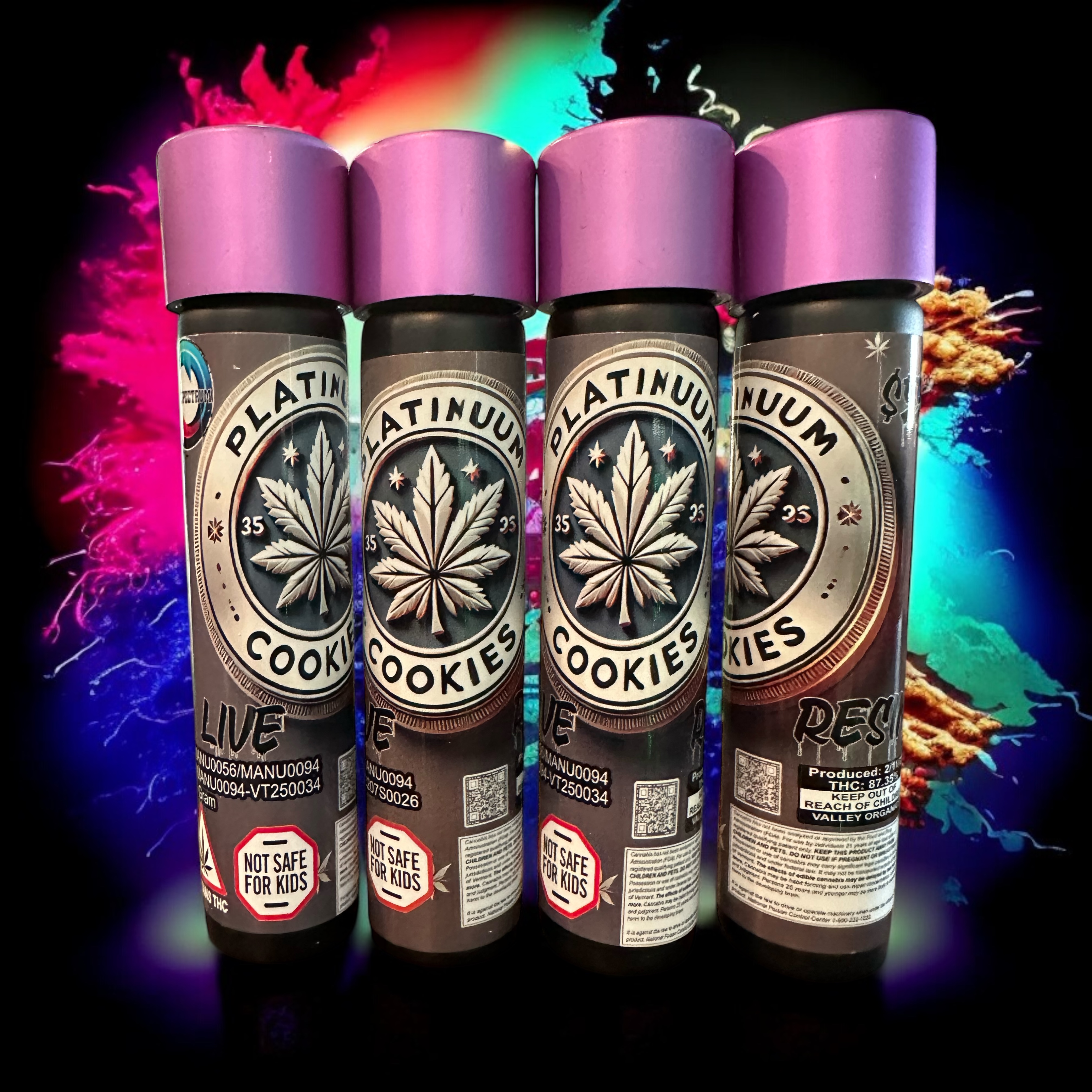 Photograph of product: Evidence Room | Platinuum Cookies | Live Resin Cart 1g