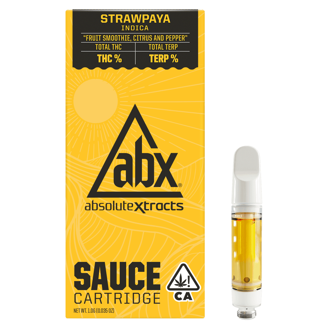 Photograph of product: ABSOLUTEXTRACTS SAUCE VAPE CARTRIDGE - STRAWPAYA 1G - 1 G