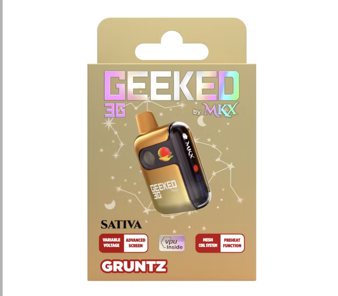 Photograph of product: GEEKED: Gruntz 3G Vape Disposable