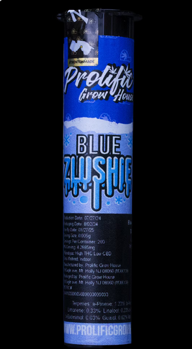 Photograph of product: Prolific - Blue Zlushie 1g Vape Cart