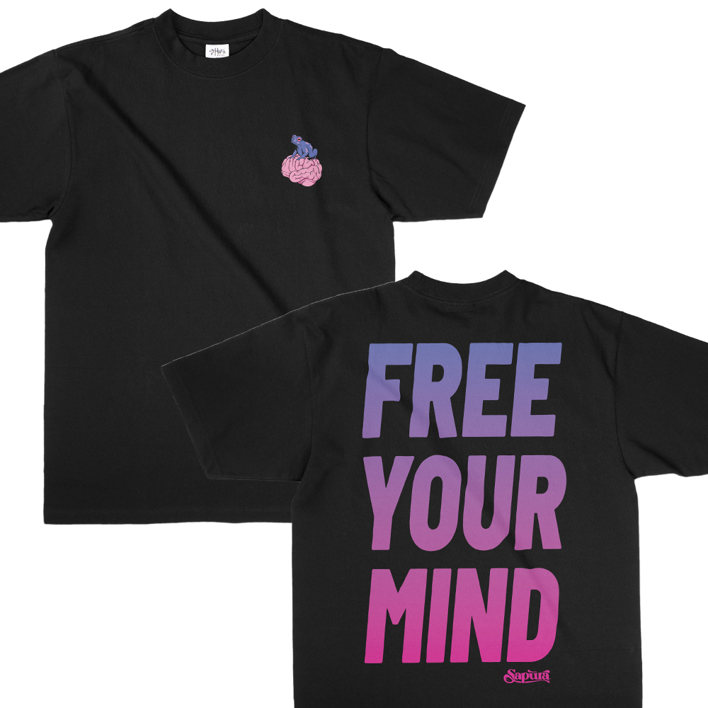 Photograph of product: Black T-Shirt (XL) (Free Your Mind)