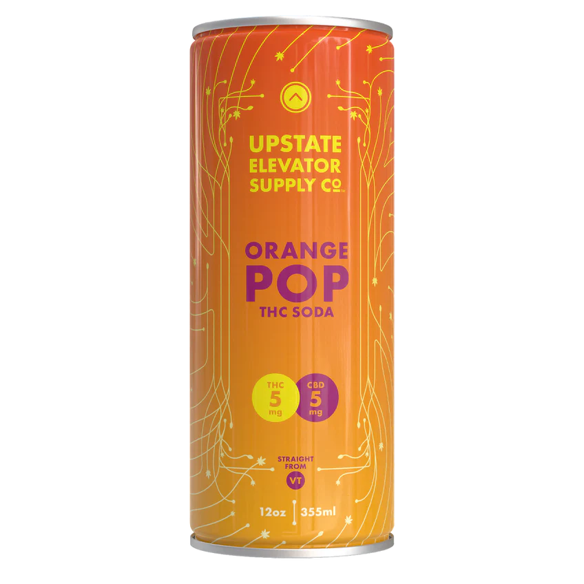 Photograph of product: UES - Hemp Infused Orange Pop 1:1 CBD:TH-oui Soda 355ml (12oz)