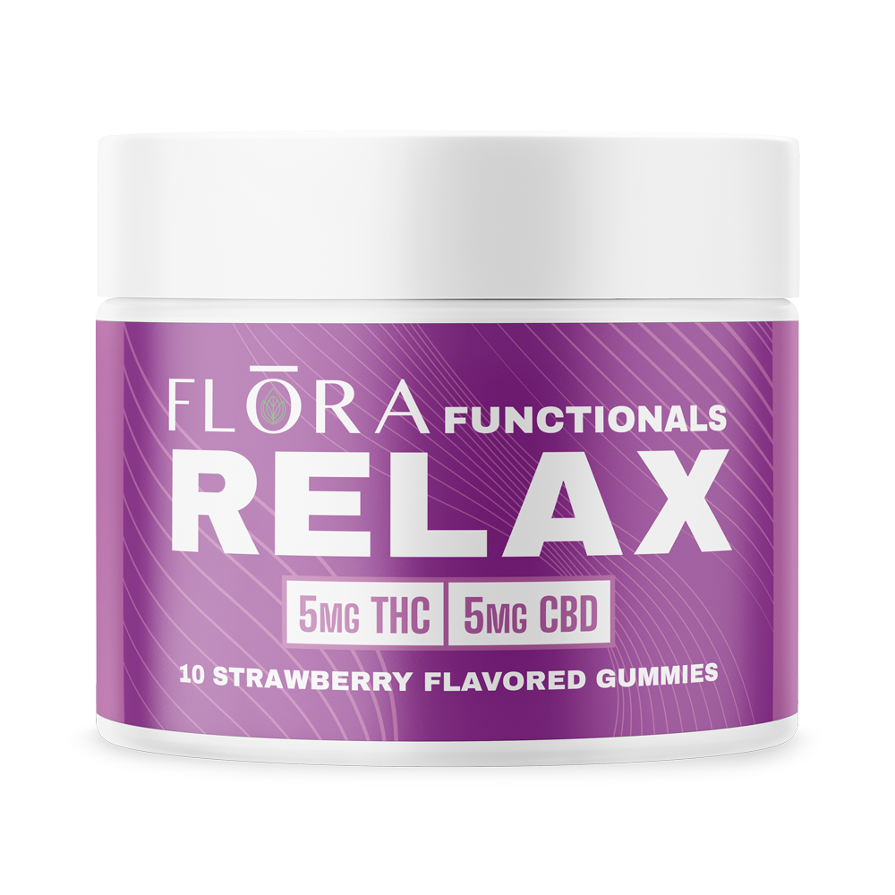 Photograph of product: Functionals | RELAX | Strawberry | 1:1 TH-oui:CBD (10-pack)