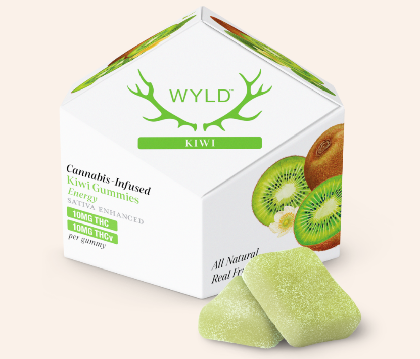 Photograph of product: Kiwi - 1:1 TH-oui:TH-ouiV 100mg Gummies - Wyld