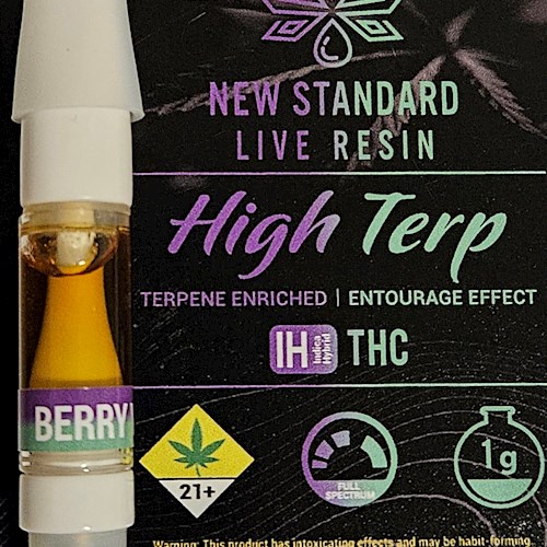 Photograph of product: Triangle Kush 1:1 CBN Live Resin Cartridge | 1g