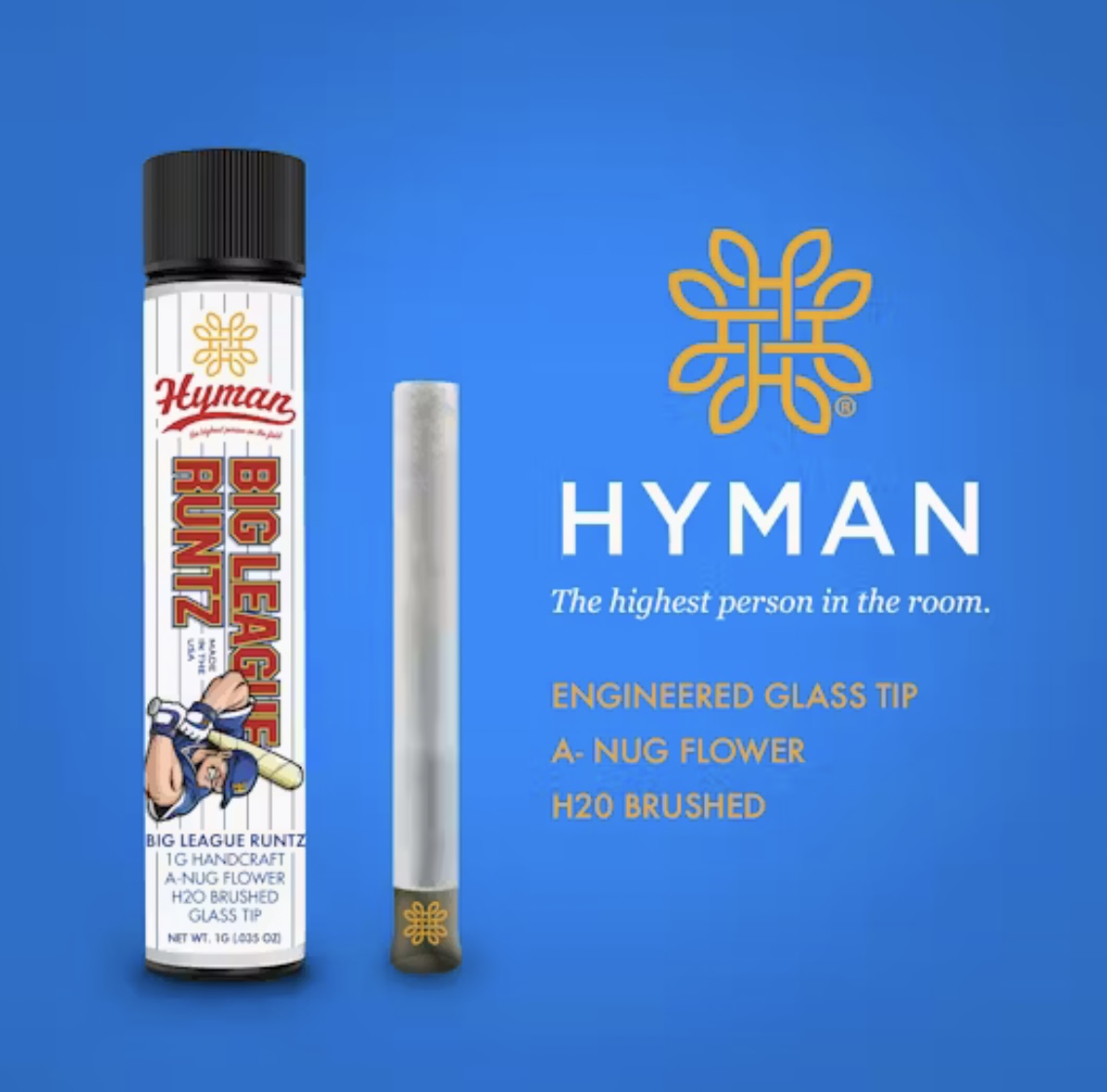 Photograph of product: AU Hyman: Big League Runtz Handcrafted Preroll