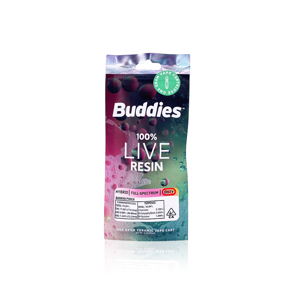 Photograph of product: BUDDIES - Vape Pen - Banana Punch - Live Resin - 1G