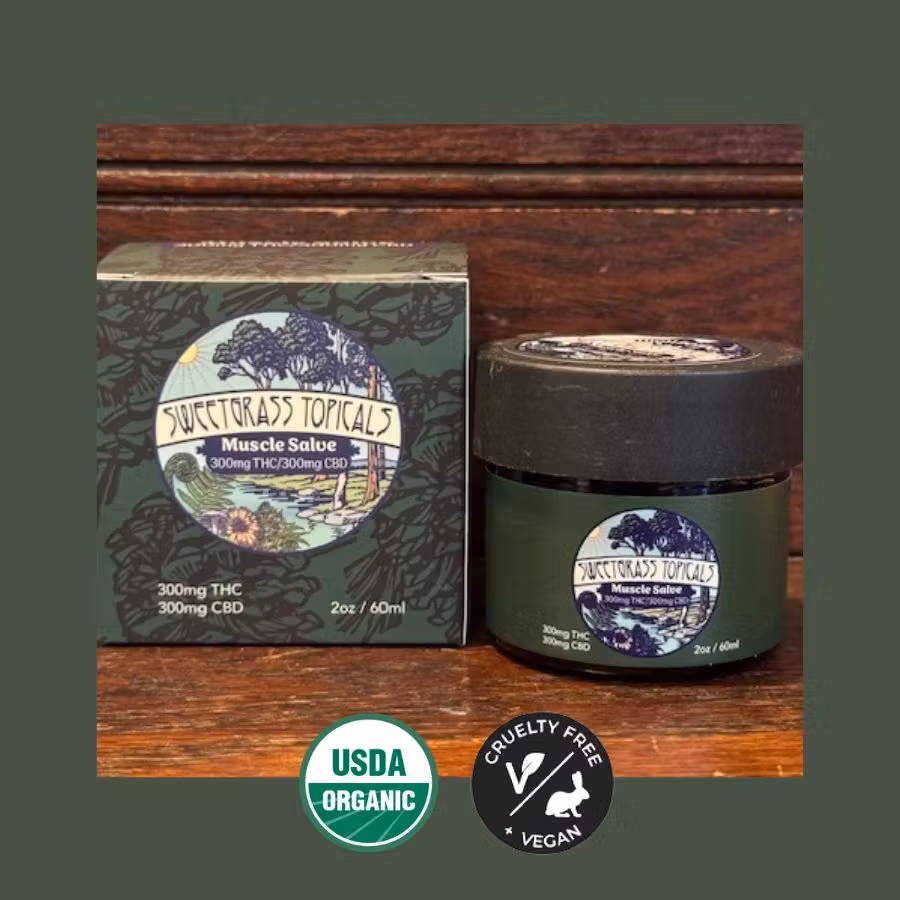 Photograph of product: Sweetgrass Botanicals - Muscle Salve 1:1 TH-oui:CBD - 300mg