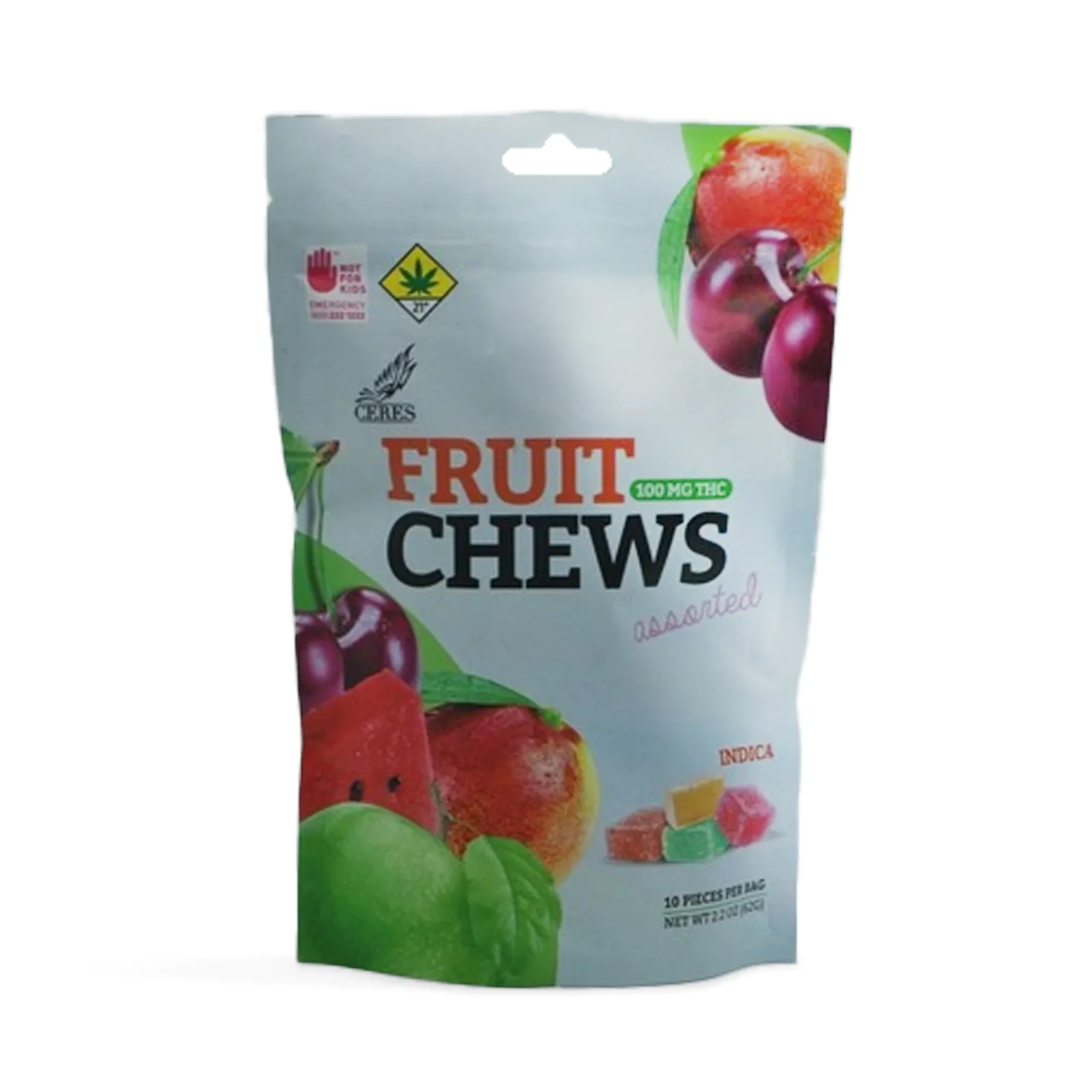 Photograph of product: 10mg Fruit Chews Oui'd Mango Ceres