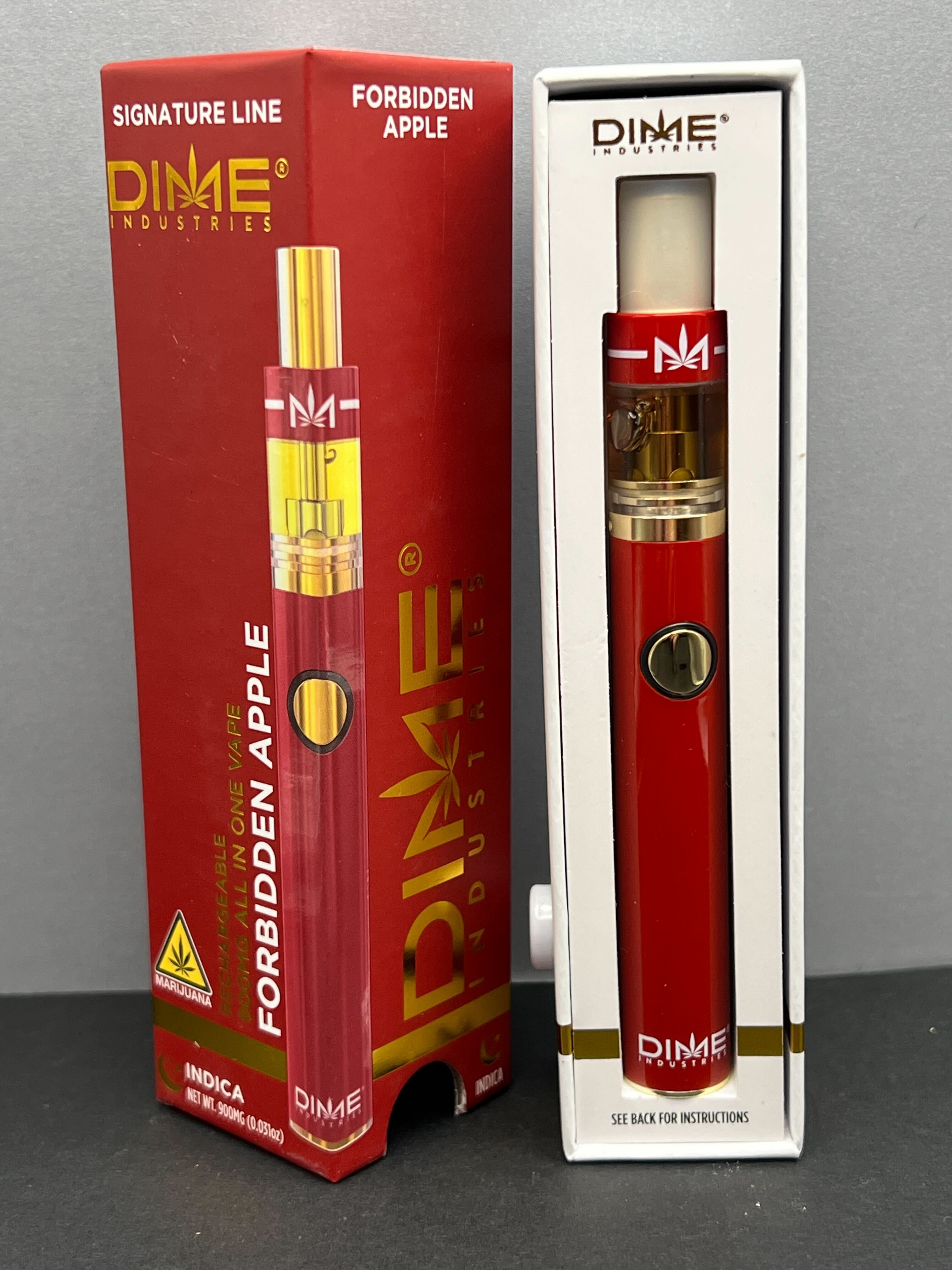 Photograph of product: .9g Disposable Vape -  Strawberry Cough - Dime Industries