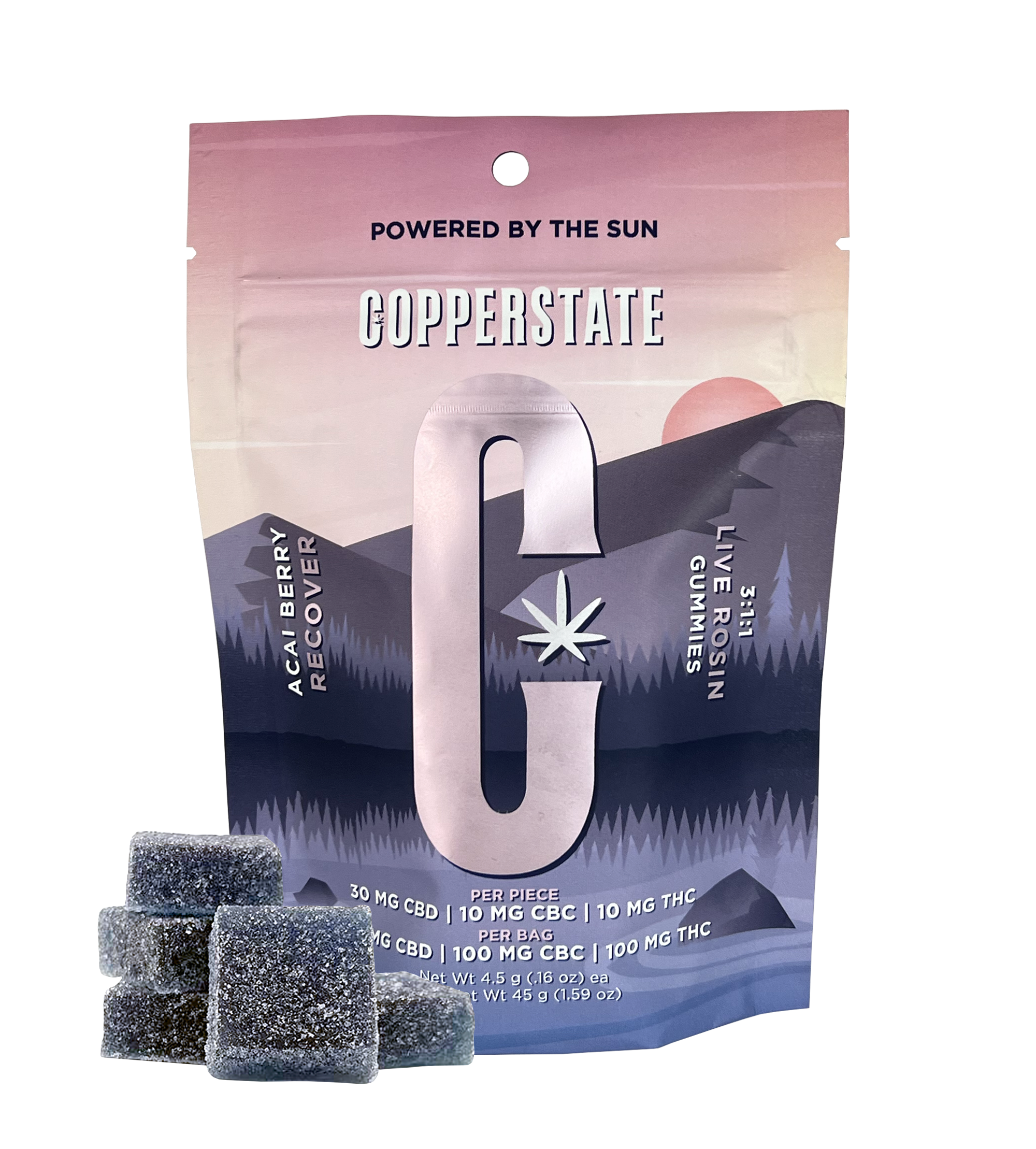 Photograph of product: CopperState LR Gummies 3:1:1 Acai Berry 100mg/.1g