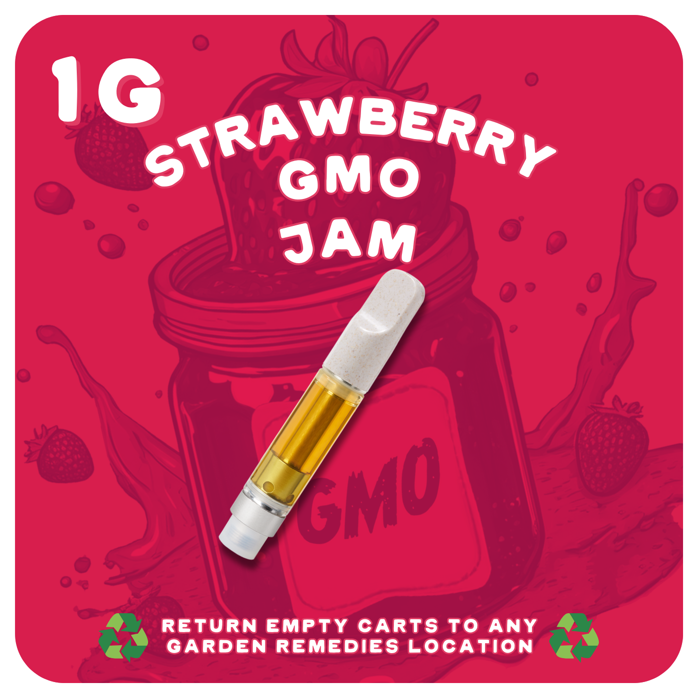 Photograph of product: Strawberry GMO Jam | Vape 1g