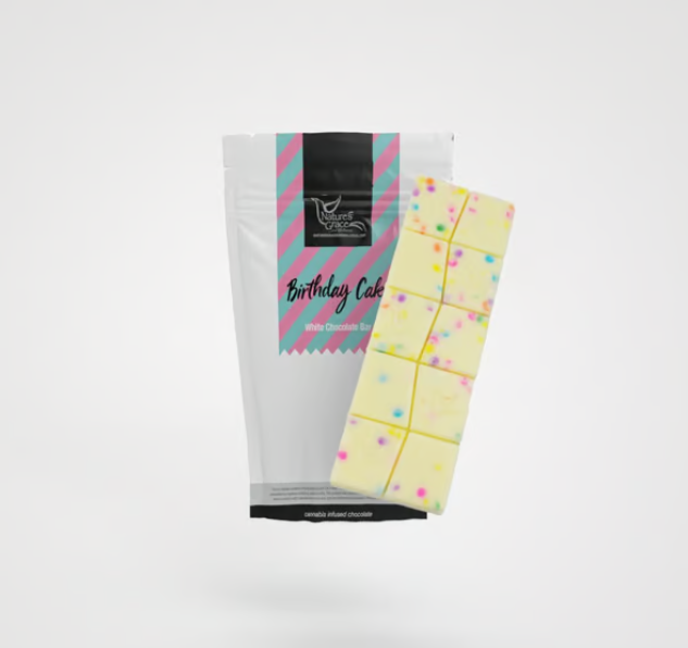Photograph of product: NGW | Birthday Cake White Chocolate Bar | Edible | 100mg
