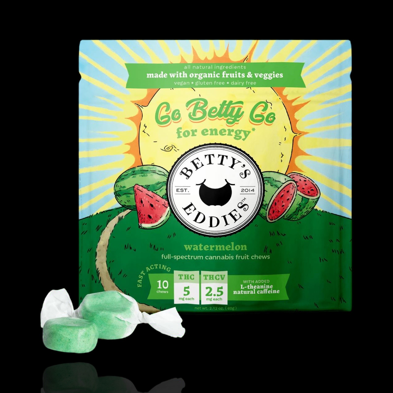 Photograph of product: Go Betty Go Watermelon Taffy 10 pieces