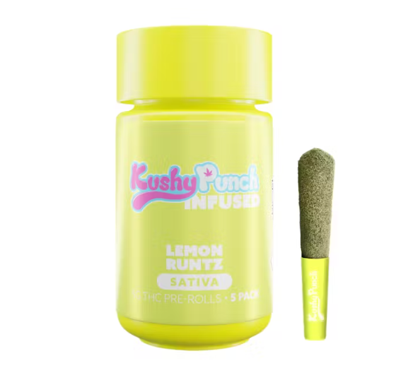 Photograph of Product: 0.5g Infused Preroll 5pk [2.5g] | Lemon Runtz