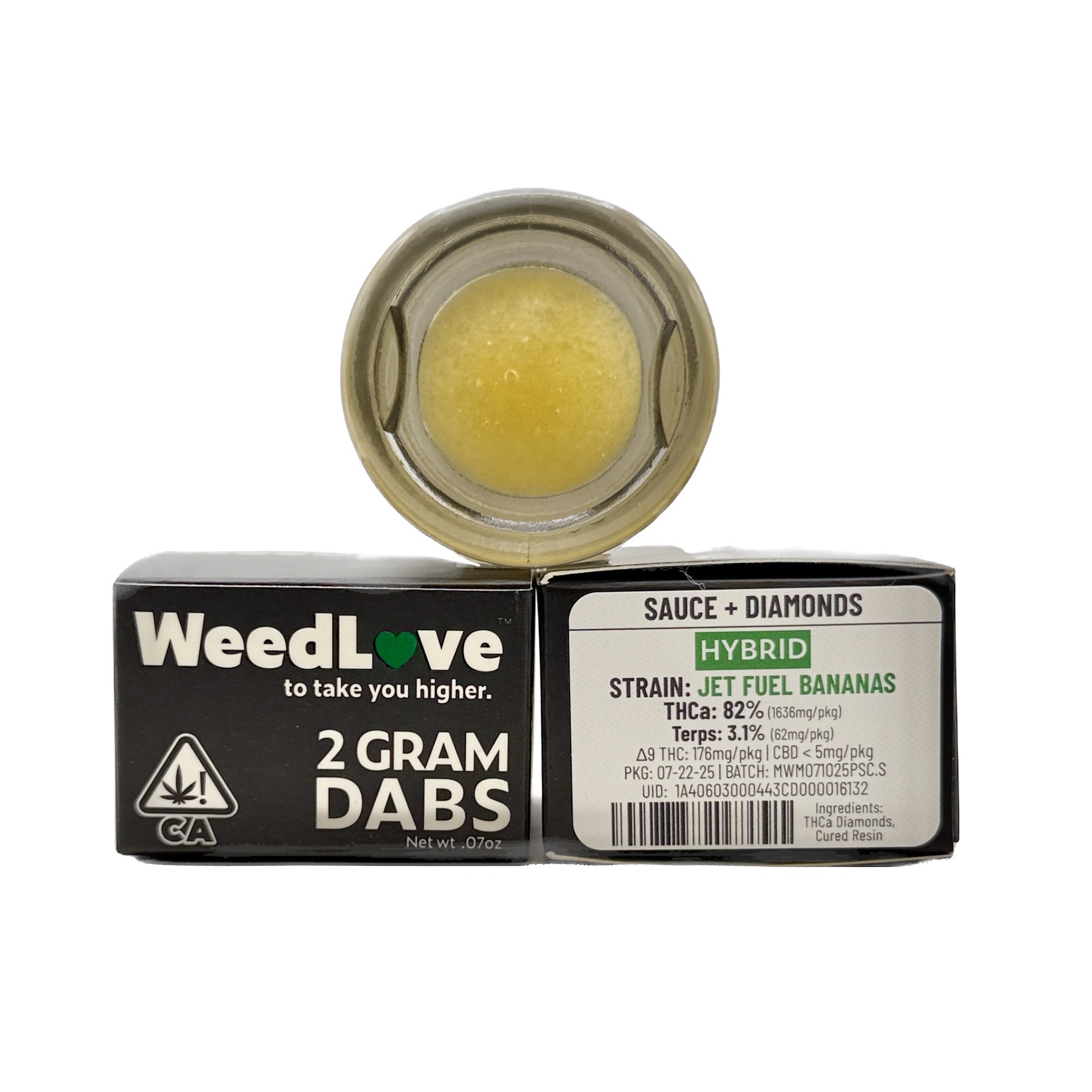 Photograph of product: JET FUEL BANANAS SAUCE + DIAMONDS 2G