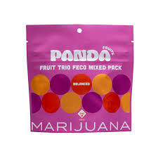 Photograph of product: Panda | FECO Gummies | Mixed Fruit Trio 100mg