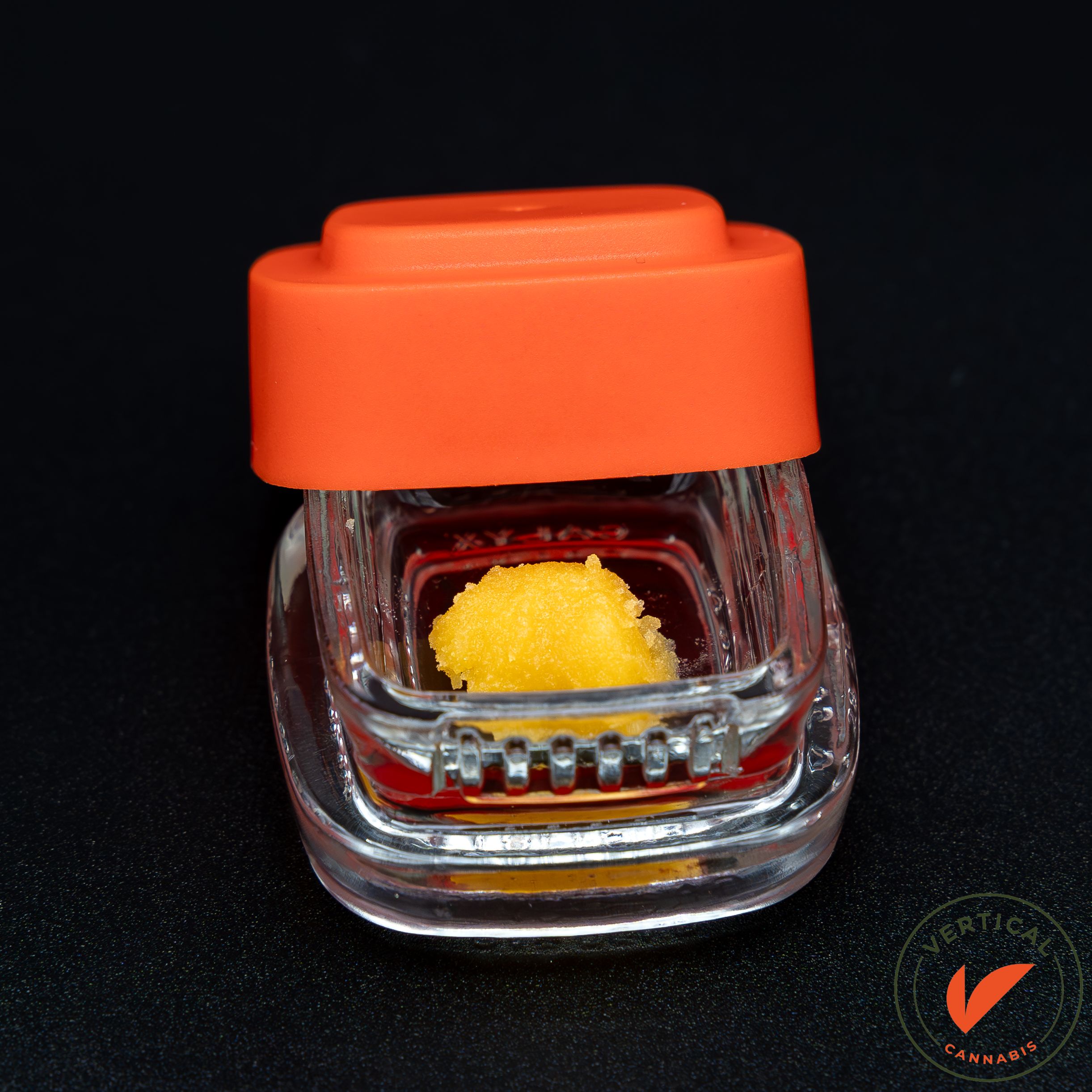 Photograph of product: VERTICAL - HONEYED GARLIC KUSH LIVE BADDER 1G HYBRID