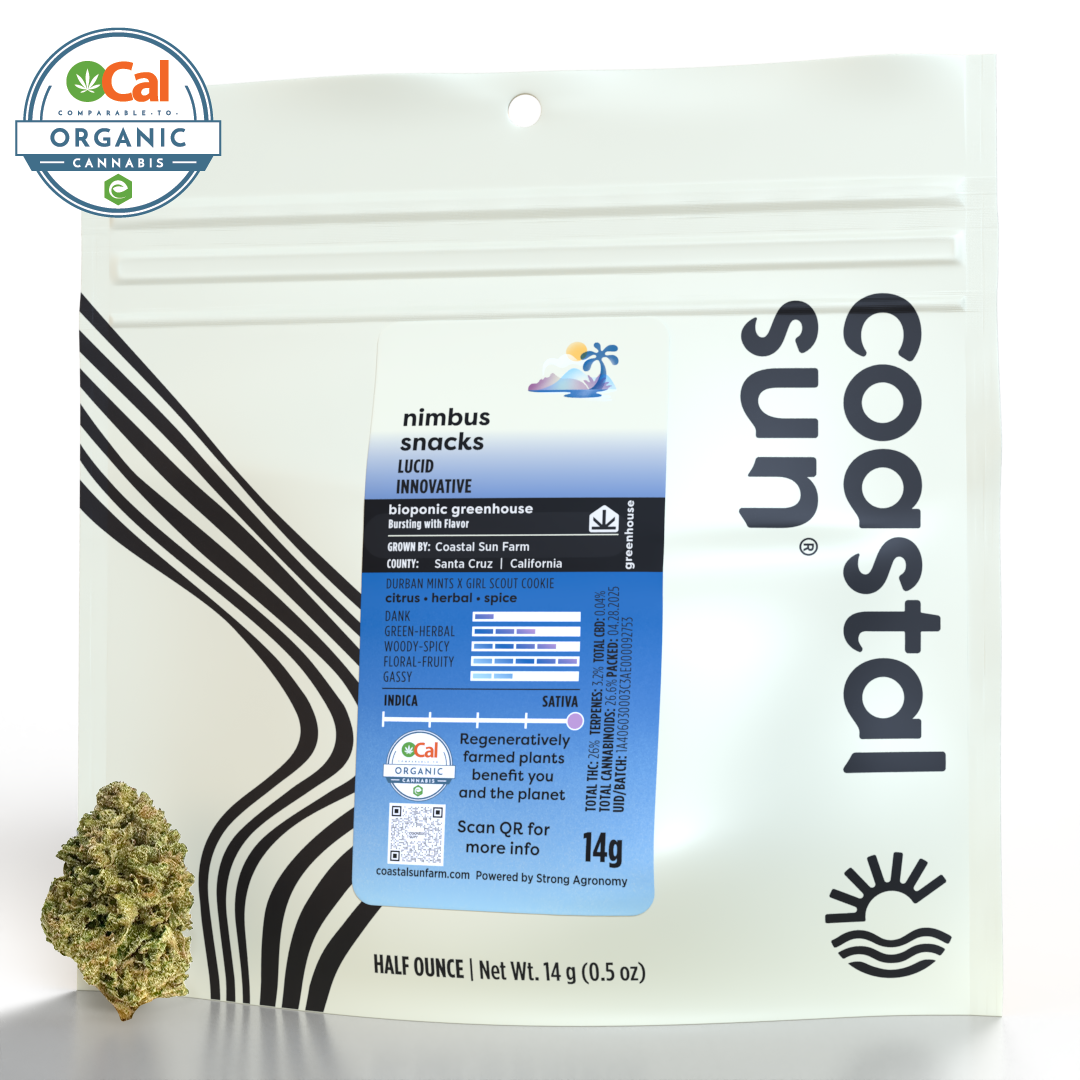 Photograph of product: Coastal Sun Greenhouse 14g Half Ounce - Nimbus Snacks (S)