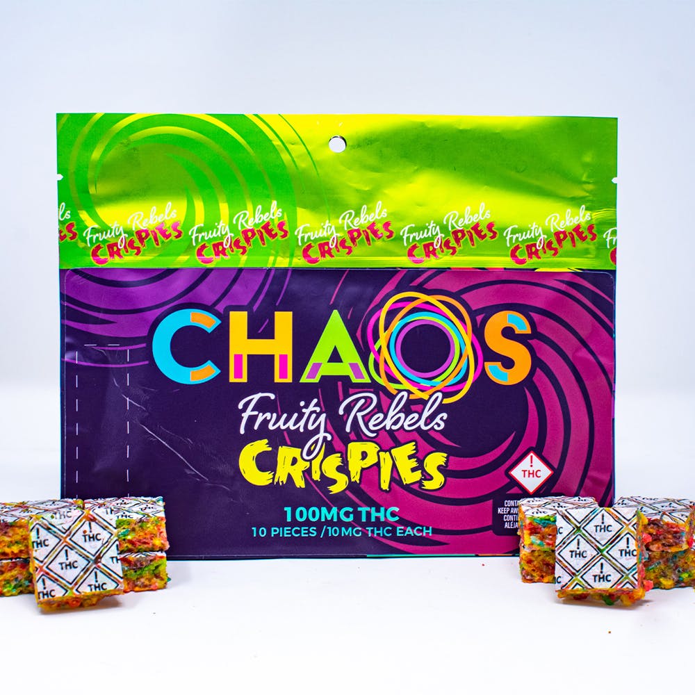 Photograph of product: Chaos Crispies - Fruity Rebels 100mg
