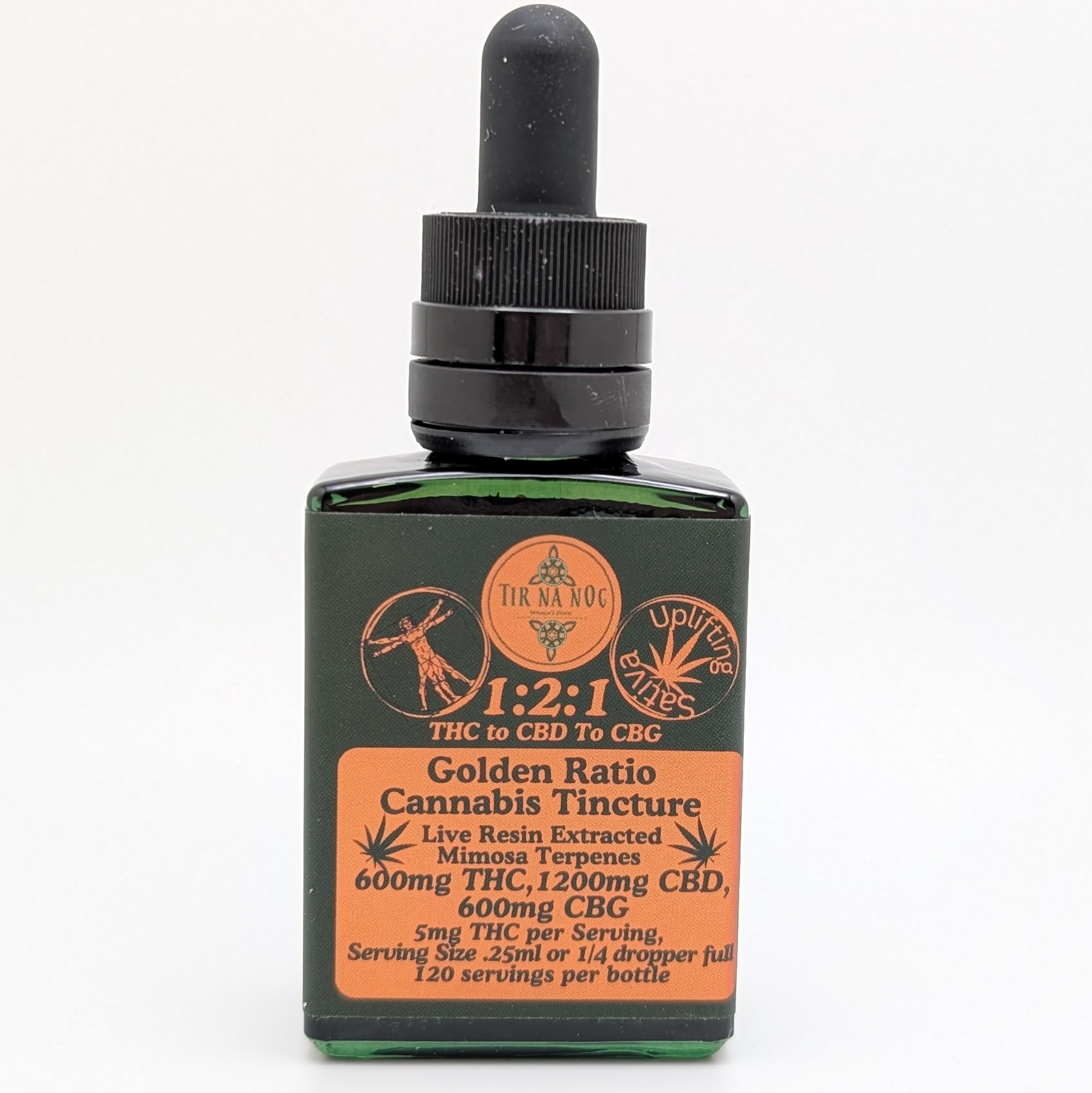 Photograph of product: Live Resin Golden Ratio 1:2:1 TH-oui:CBD:CBG Tincture 600mg