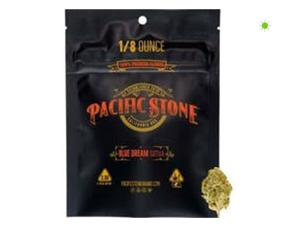 Photograph of product: Pacific Stone Greenhouse Flower 3.5g Eighth - Blue Dream (S)