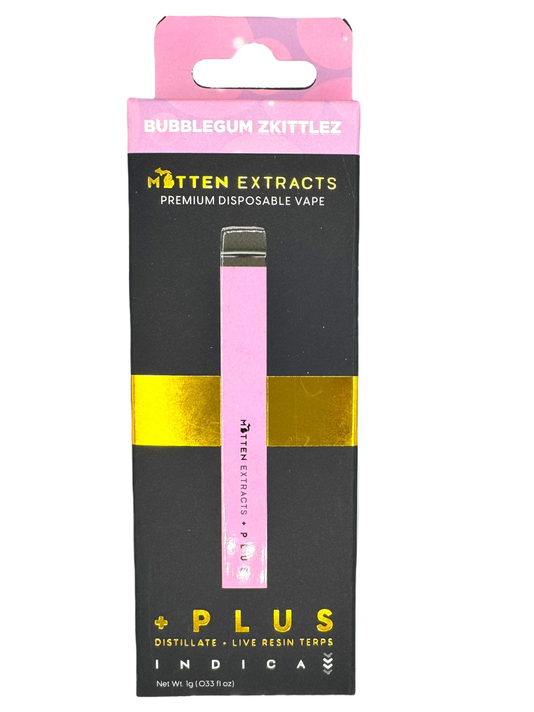 Photograph of product: Bubblegum Zkittlez +Plus Disposable