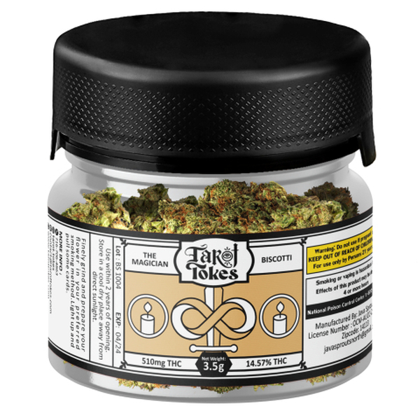 Photograph of product: Tarot Tokes Biscotti Flower (IH) - 3.5g