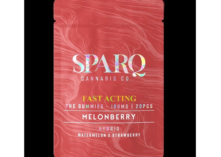 Photograph of product: Melon Berry  Fast Acting  Gummy | 100 mg | Sparq
