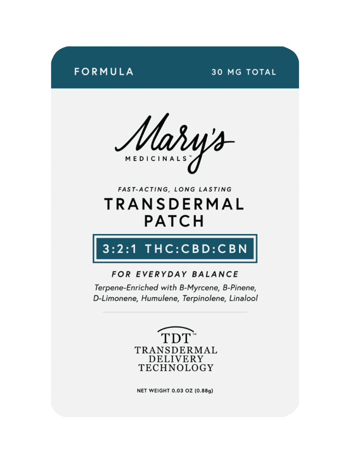 Photograph of product: Mary's Medicinal Transdermal Formula Patch | 15mg TH-oui | 10mg CBD | 5mg CBN