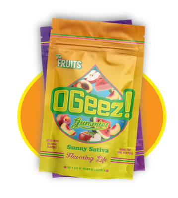 Photograph of product: OGeez! - The Fruits Sunny Oui'd 10pk 100mg Gummies