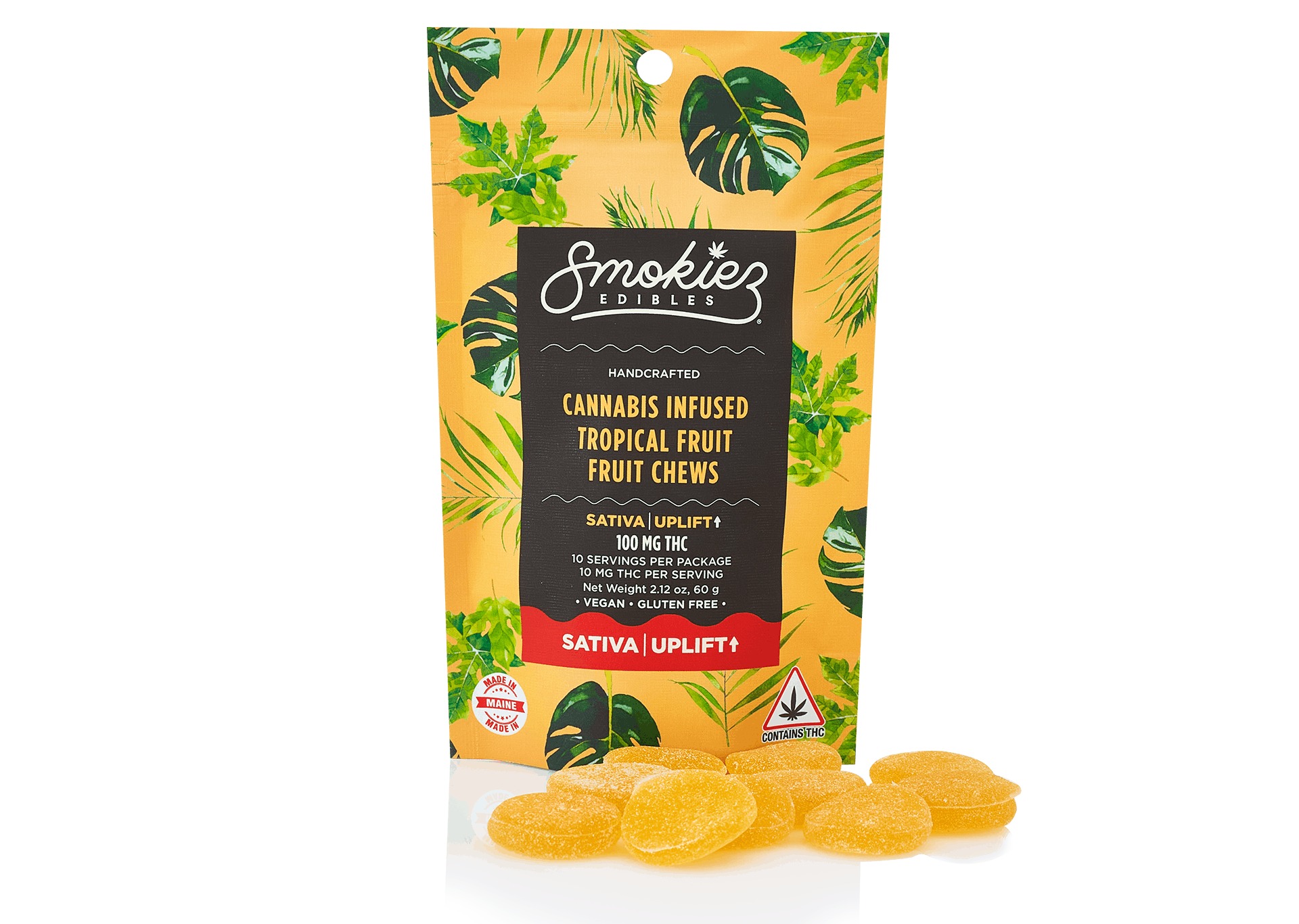 Photograph of product: Smokiez Tropical (S) 10pk(TH-oui:100 CBD:10)