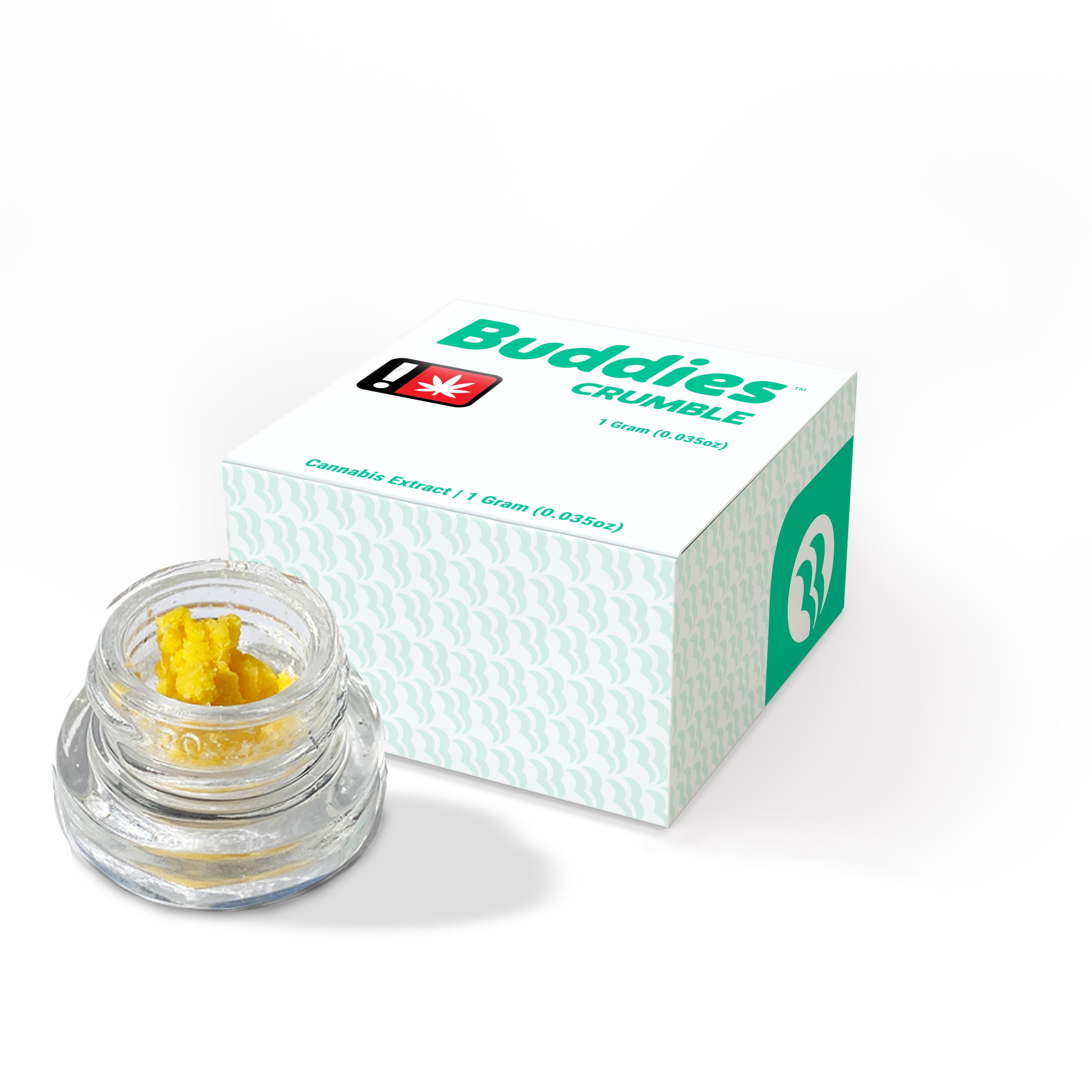 Photograph of product: Buddies | Crumble | Puck | 1g | Honeycomb Pave | Oui'd
