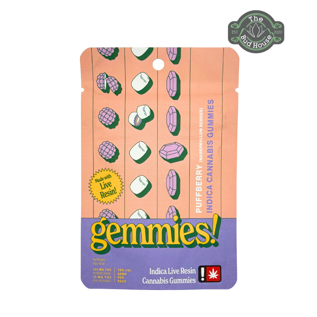 Photograph of product: Gemmies 10pk PUFFBERRY 100mg gummies