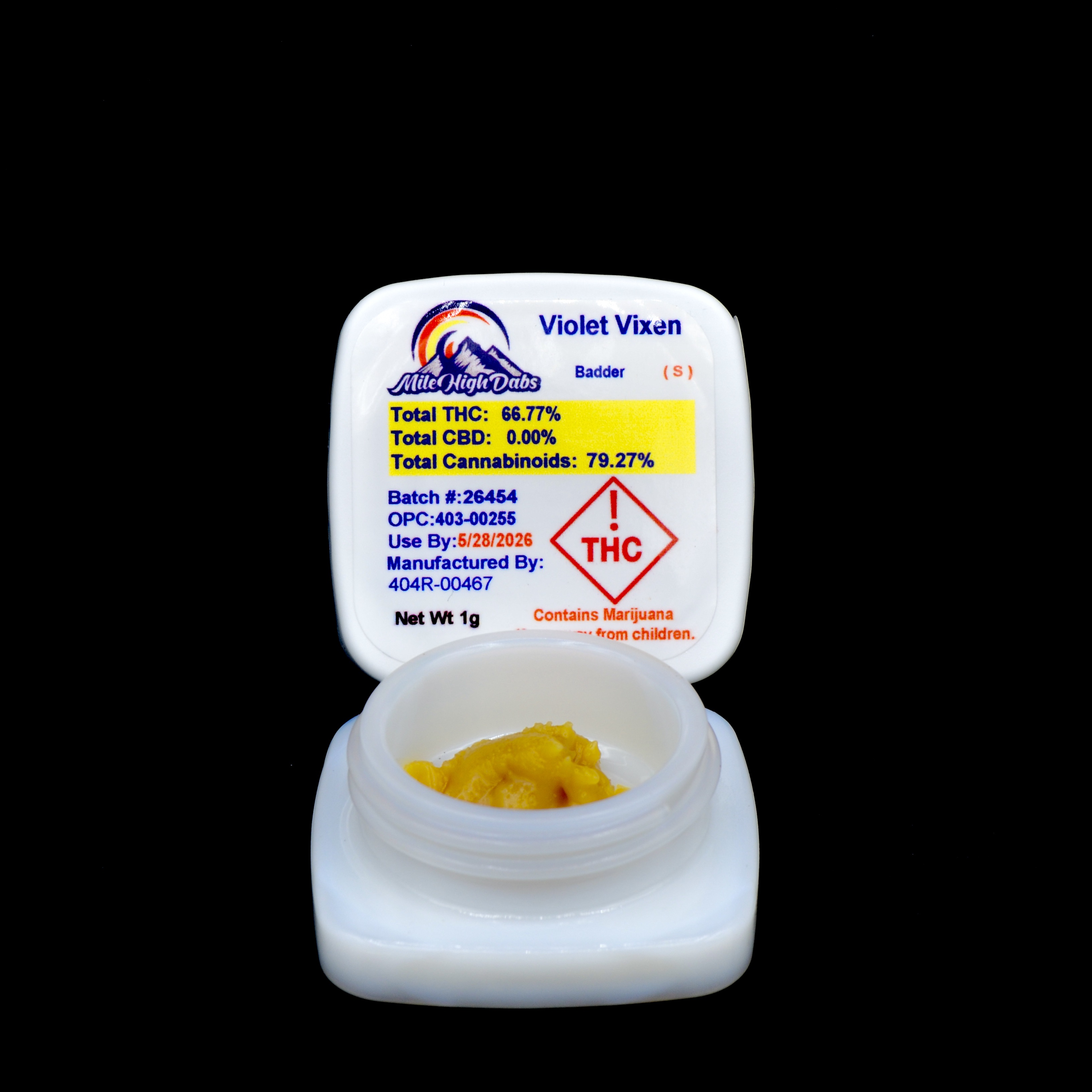 Photograph of product: Violet Vixen Sugar Wax by Mile High Dabs