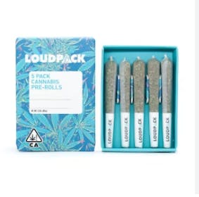 Photograph of product: Loudpack - Grape Gas Preroll 5-pack 2.5g