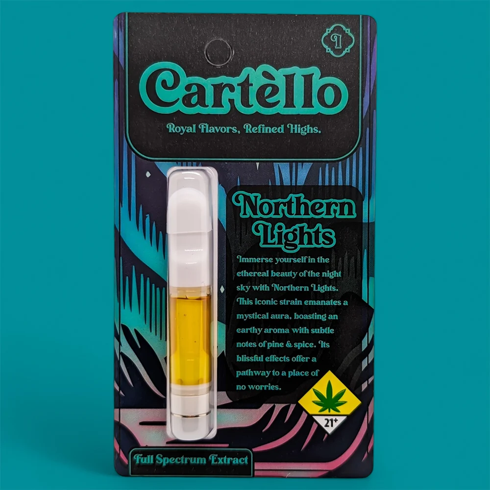 Photograph of product: Cartello | Northern Lights | Full Spectrum | Ceramic Cartridge | 1g