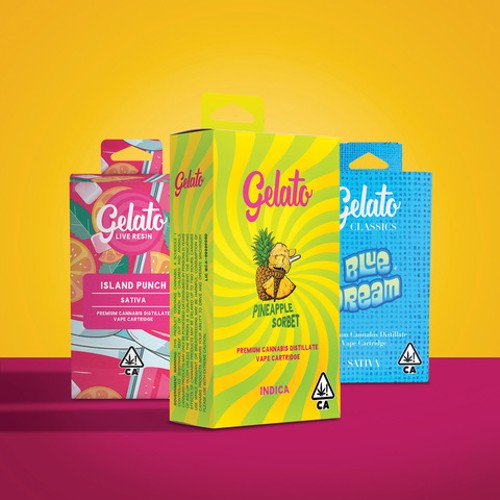 Photograph of product: GELATO | VAPE CART | 1G | STRAWBERRY COUGH