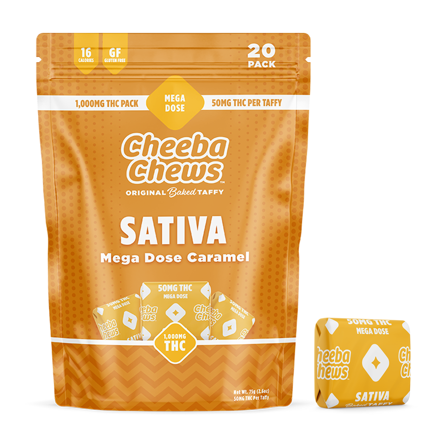 Photograph of product: Oui'd Mega Dose Caramel - Cheeba Chews Taffy